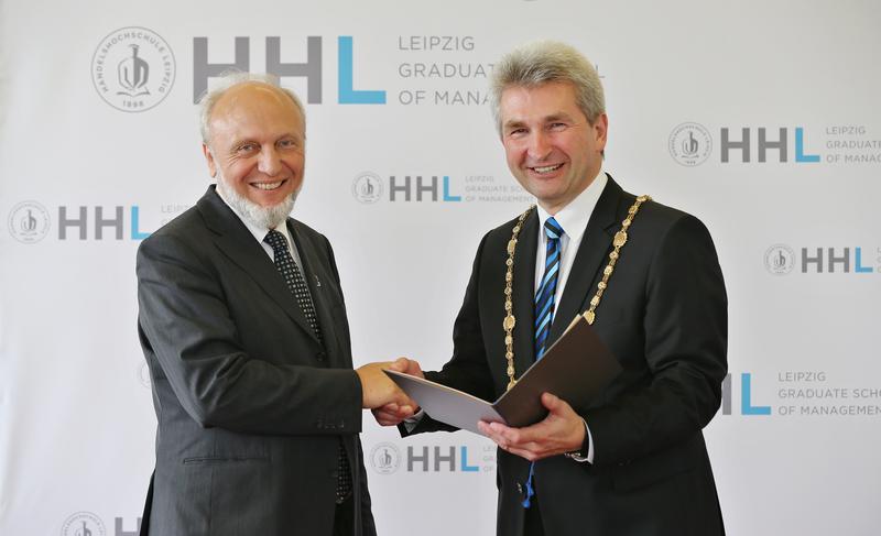 Hans-Werner Sinn und Prof. Dr. Andreas Pinkwart; Copyright: HHL