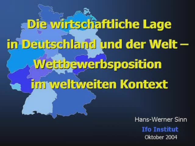 Die wirtschaftliche Lage in Deutschland und Europa - Wettbewerbsposition im weltweiten Kontext